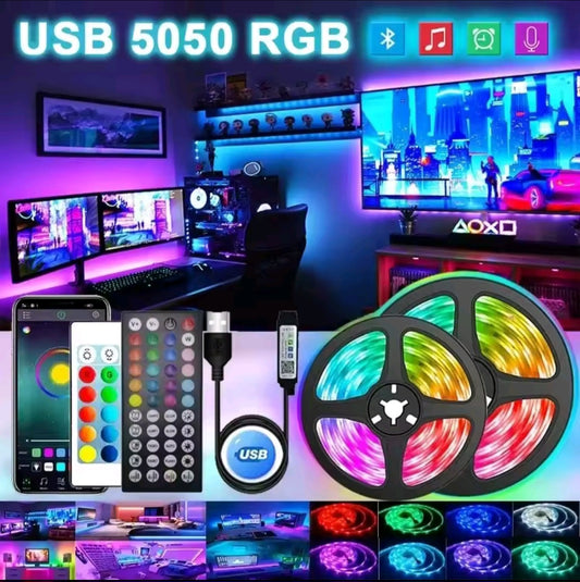 Tiras Led RGB 5050 con Bluetooth + App